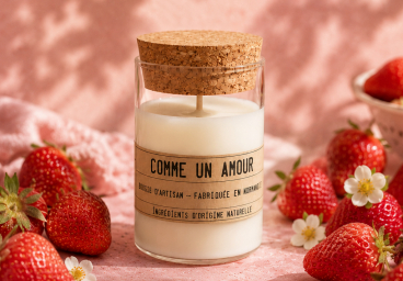 Bougie bubble fraise